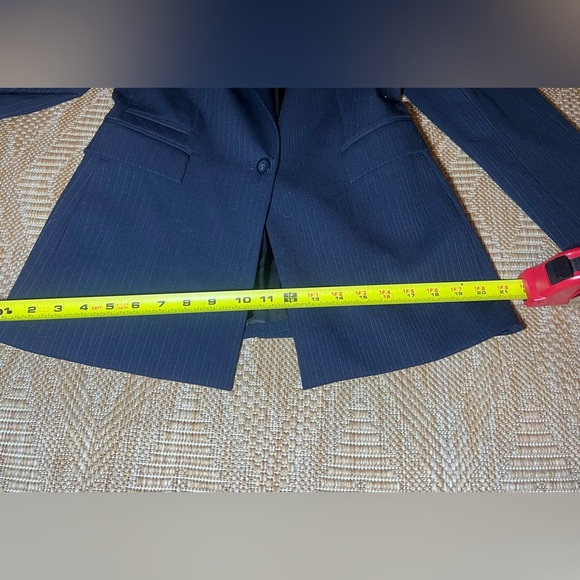 Express Women's Blue Striped Stretch Blazer Jacket,Size 3/4,Great Condition - Picture 5 of 9